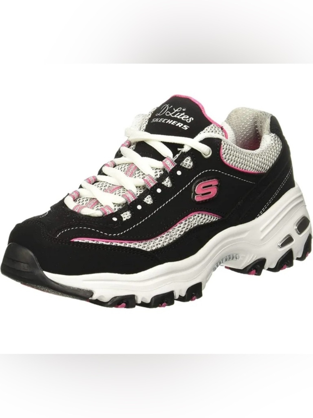 Skechers D'Lites bold Black & Pink Women's running Sneakers